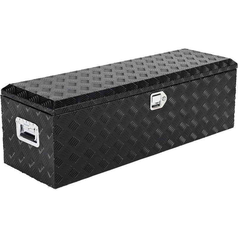 Boîte à outils en aluminium pour camion, Noir