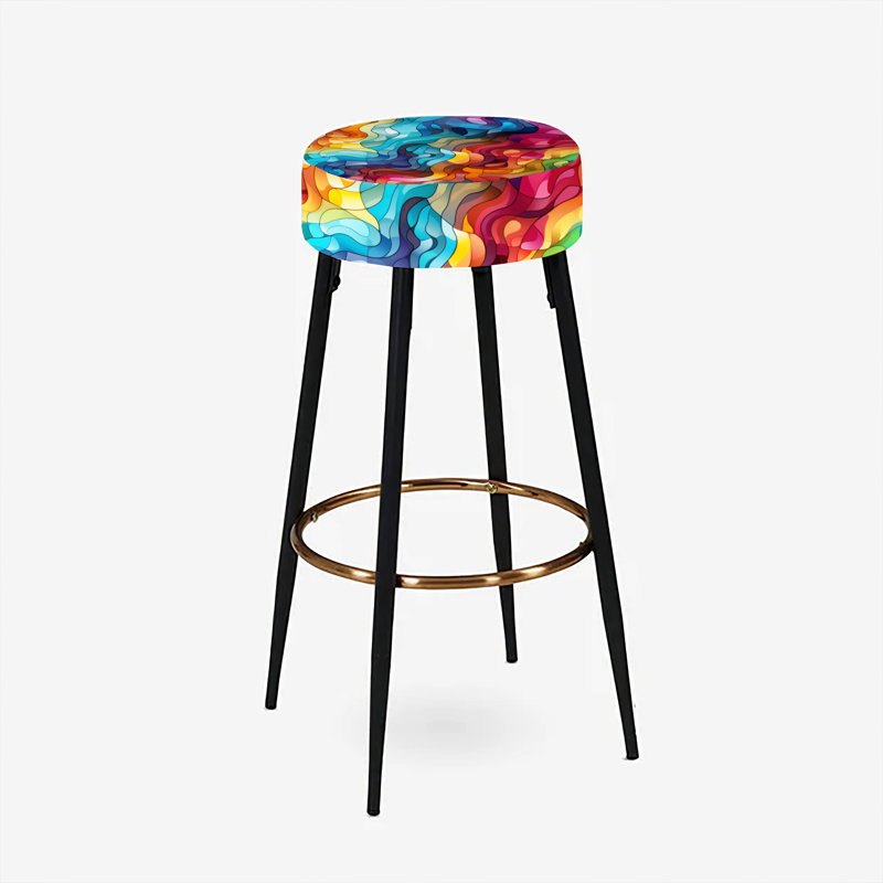 Poupart - Ensemble de 2 tabourets de bar abstraits