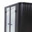 Black Wall-Mounted Bathroom Cabinet with Mirror, 2 Mirrored Doors & Open Shelf, Farmhouse Metal Frame Storage Cabinet with Open Compartment for Vanity, Toilet & Over-the-Sink