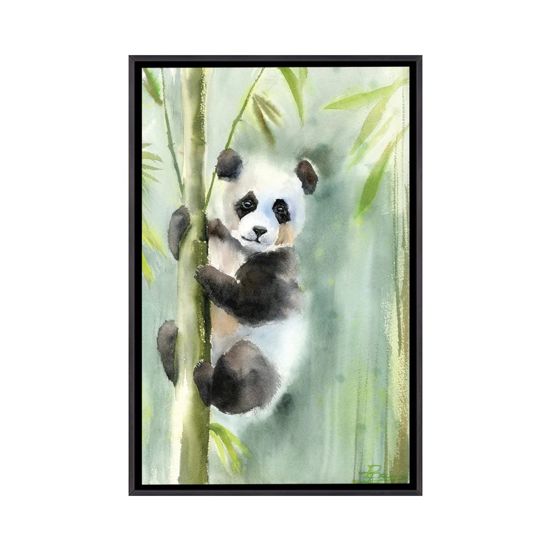 Koala sur l'arbre - reproduction d'art murale - toile encadrée, 40" x 26", Framed Canvas, Distressed Black