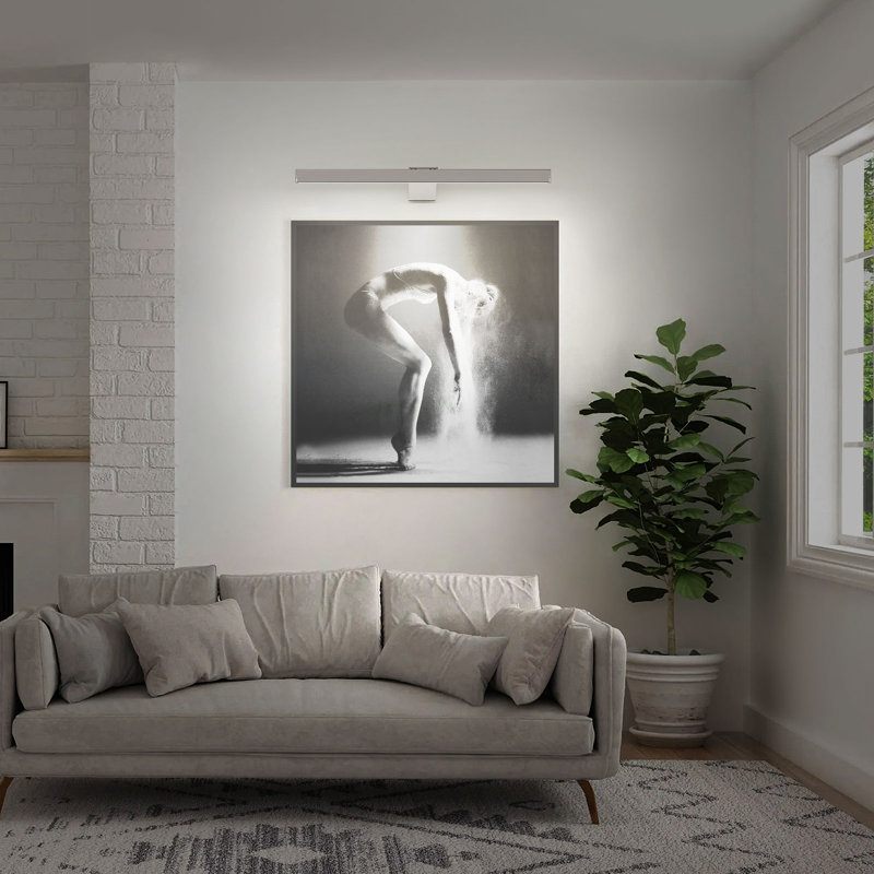 Tabita Dimmable LED Wall Mount Picture Light with Remote, Brushed Nickel