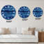Abstrait bleu classique I - horloge murale moderne-66148330