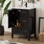Meuble-lavabo de 24 po avec lavabo, une armoire avec porte à fermeture en douceur, 3 tiroirs à fermeture en douceur, poignées en métal rétro, noir