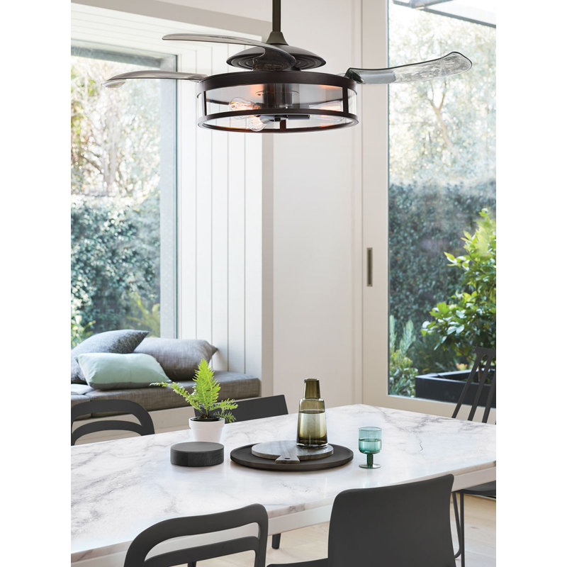 Classic 48'' Ceiling Fan with Light Kit, Antique Black