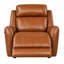 Fauteuil inclinable électrique en cuir véritable, caramel-1256115990