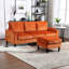 Canapé modulaire confortable avec tissu chenille et options de rangement-395880122