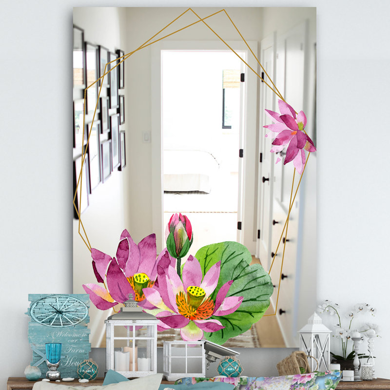 Miroir de coiffeuse traditionnel traditionnel efflorescent, H 39,4 po x l 29,5 po