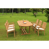 Polla Outdoor 11 - Piece Teak Dining Set