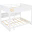 Lit superposé avec et rangement, grand au-dessus du grand lit, lit blanc, rangement de construction fiable-519988176