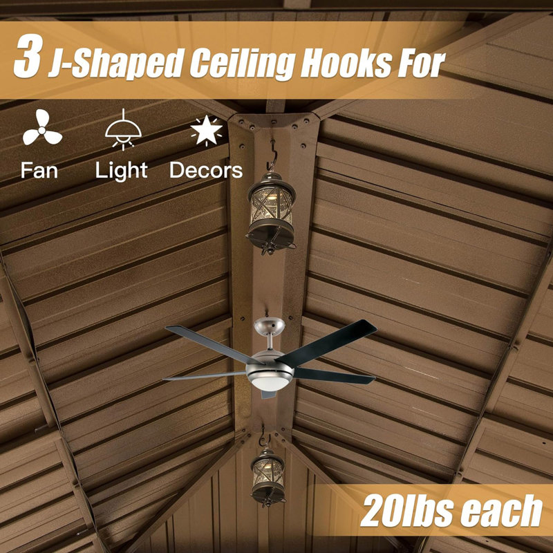 Cedar Wood Gazebo, Solid Wood Hardtop Gazebo With Galvanized Steel Double Roof, Netting & Curtains, Outdoor Gazebo For Patio, Backyard, Deck, Lawns