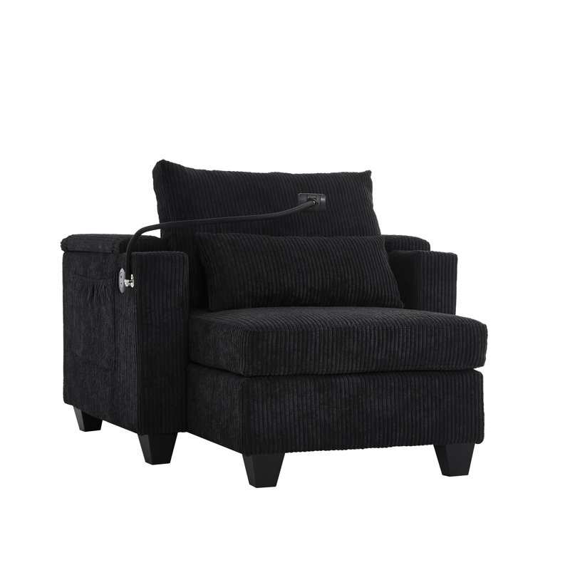 Chaise longue, Noir