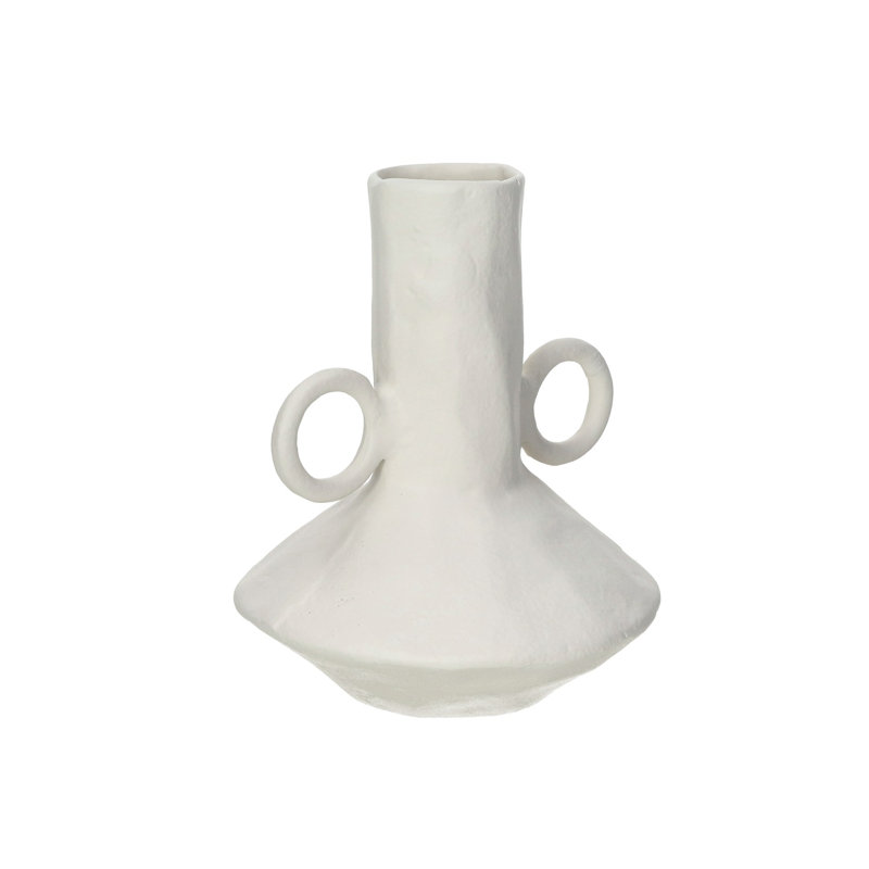 Trulli Aluminium Off-White Vase, 8.27" H x 6.89" W x 6.89" D