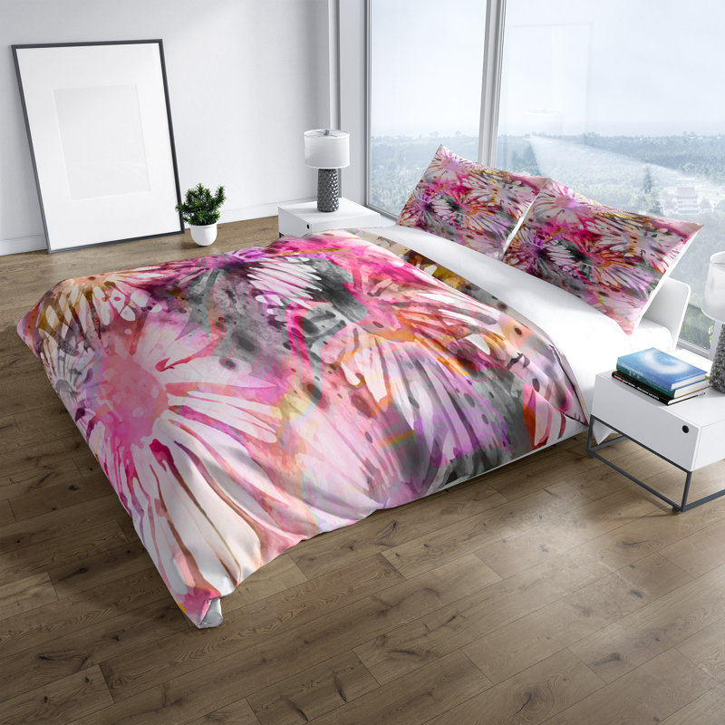 Ensemble de housse de couette Daisies, Housse de couette grand + 2 taies décoratives