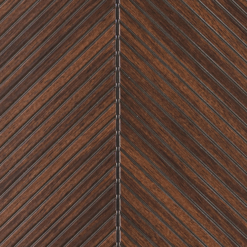 Parois en lattes de bois en polystyrène de 0,25 po, H 12 po x l 94,5 po x P 0,25 po, Espresso