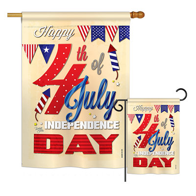 Totman Double Sided Polyester Independence Day Garden Flag