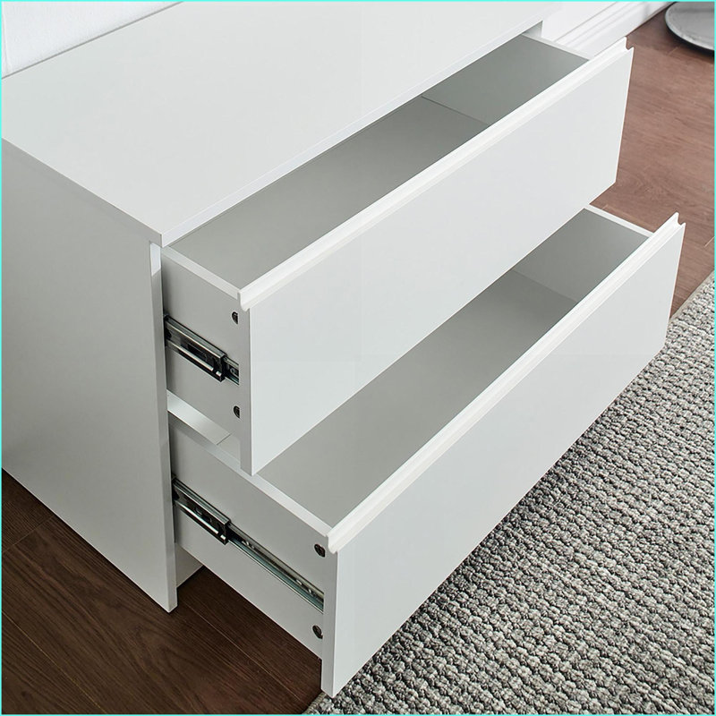 Système d'organisation de placard mural modulaire en bois avec finition chêne chaud Devi | Blanc | Bois