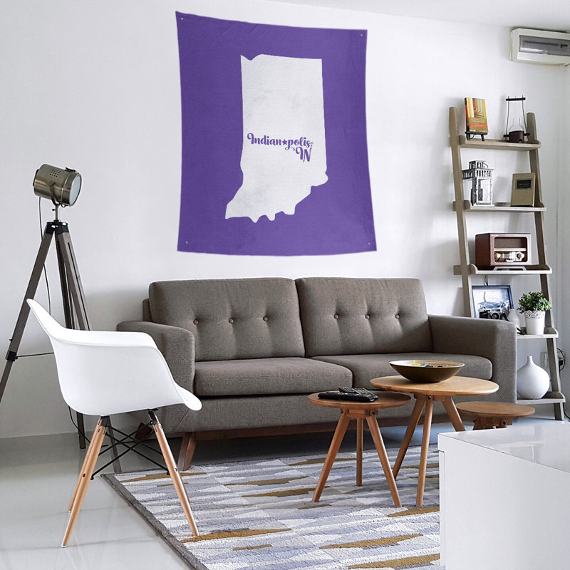 Tapisserie d'Indianapolis, H 27,5 po x l 37,5 po, Mauve