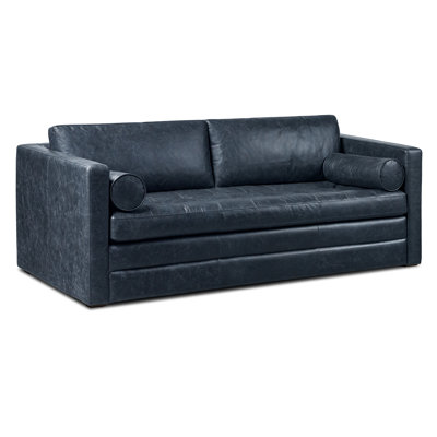 Bismarck 82" Genuine Leather Sofa Bed