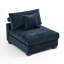 Chaise rembourrée sans accoudoirs en chenille bleue avec dossier rembourré, module de fauteuil simple pour canapé modulaire-27806441-27806438