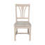 Chaise d'appoint à dossier en lattes de bois massif Maner FanBack