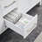 Modern Full Assembled 60"Bathroom Vanity With Sink Engineered Stone Top 4"Backsplash Freestanding Cabinet