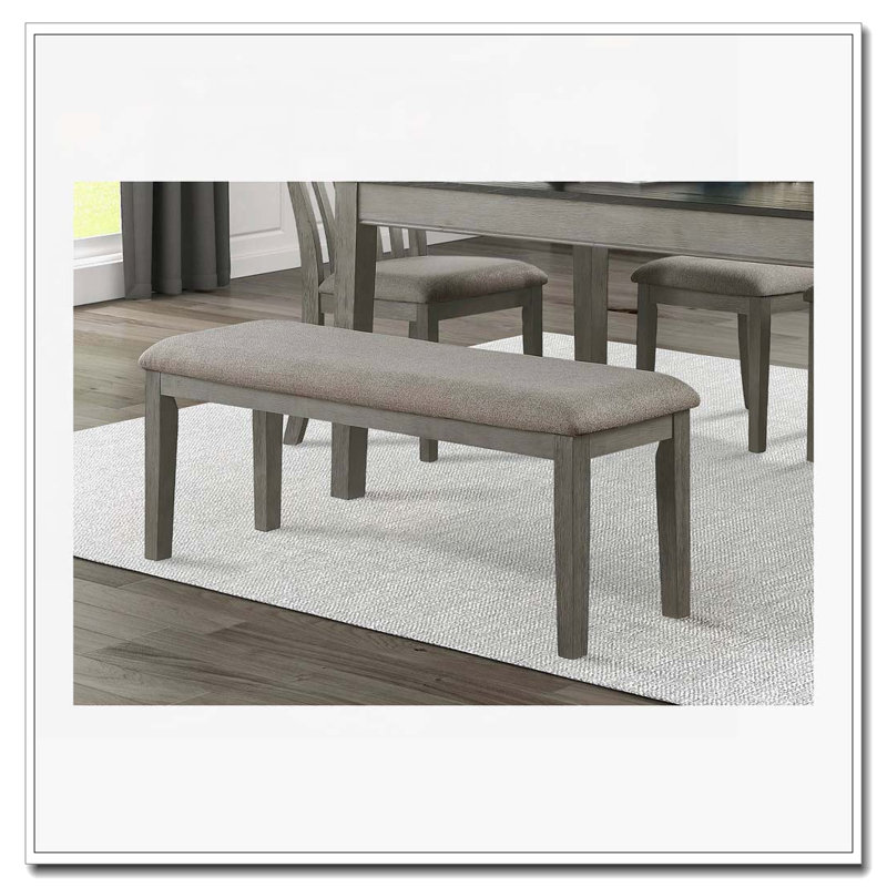 Banc de salle à manger rembourré, Gris