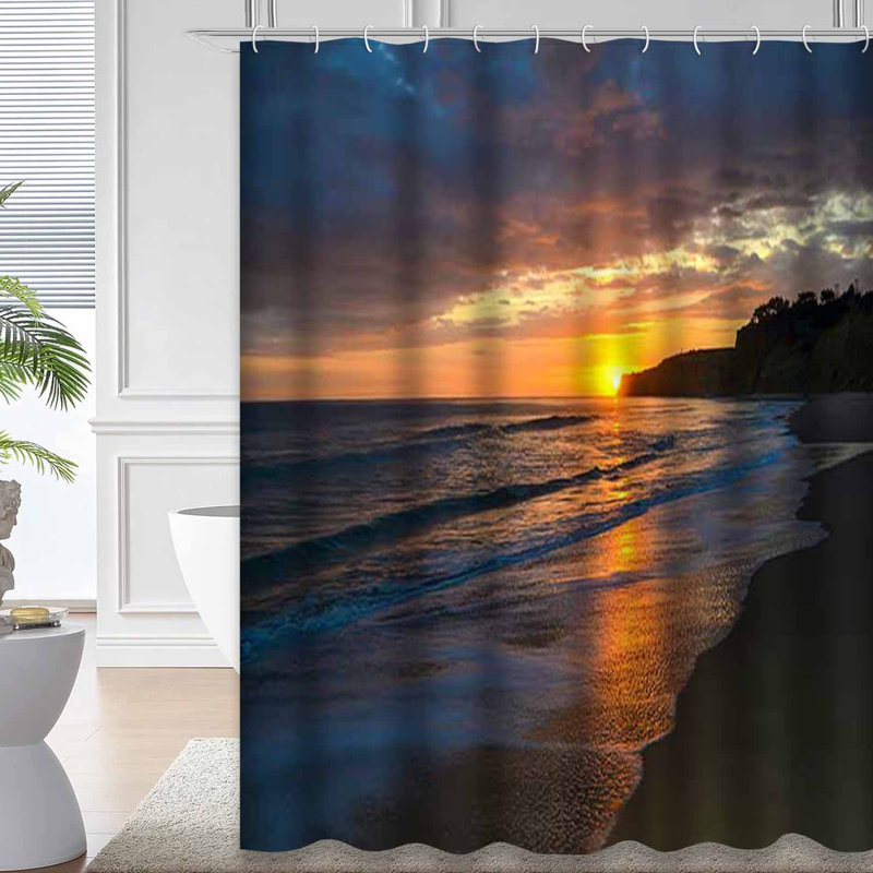 Rideau de douche Sunset Ocean, L 72 po x l 72 po