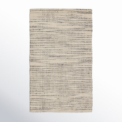 Owen White Black Hand-Woven Striped Jute Rug