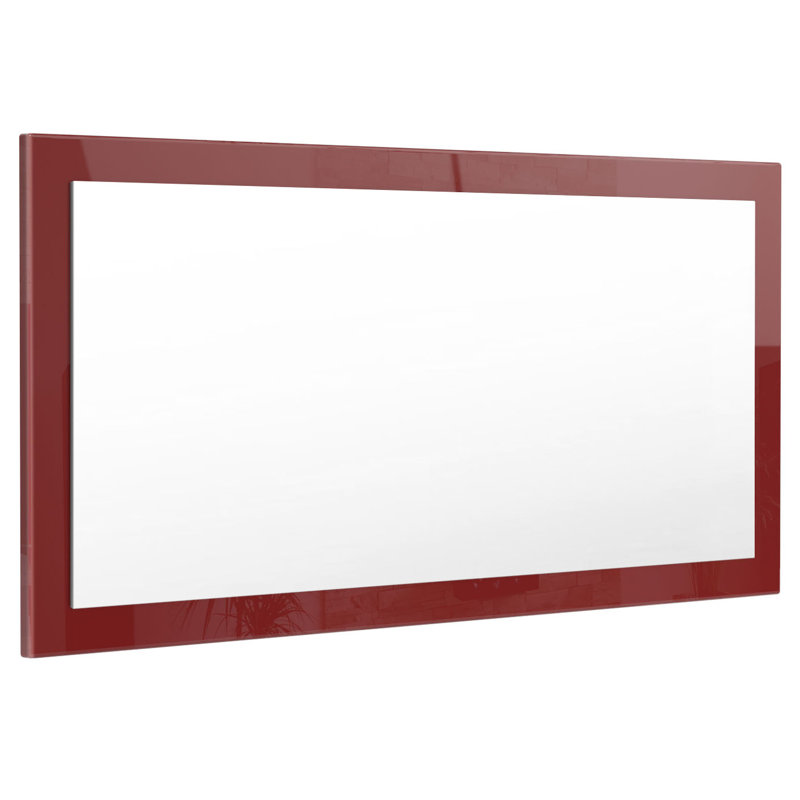 Comptche Flat Full Length Mirror, 110cm H x 52cm W, High-Gloss Burgundy