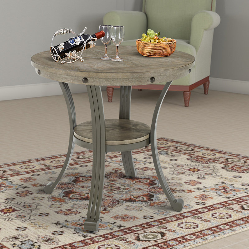 Table de bout Roni Archstone, Plateau gris / base grise