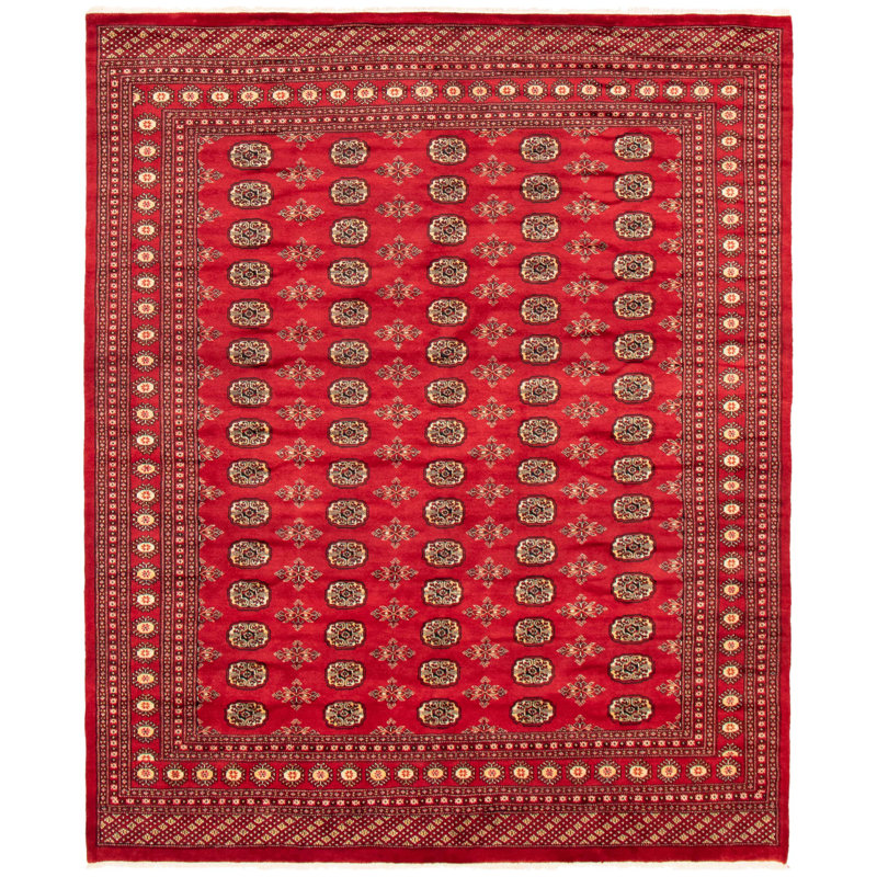 Tapis rouge foncé Finest Peshawar Bokhara 8 pi 1 po x 9 pi 9 po