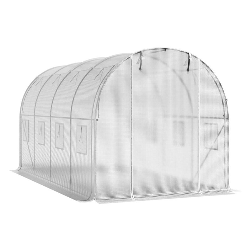 Ausie Hobby Greenhouse, White, 13' W x 9' D