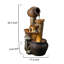 Bandini Hand Crafted Weather Resistant Cascade Fountain with Light