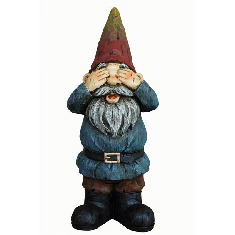 Statue gnome en résine Antionette See No Evil