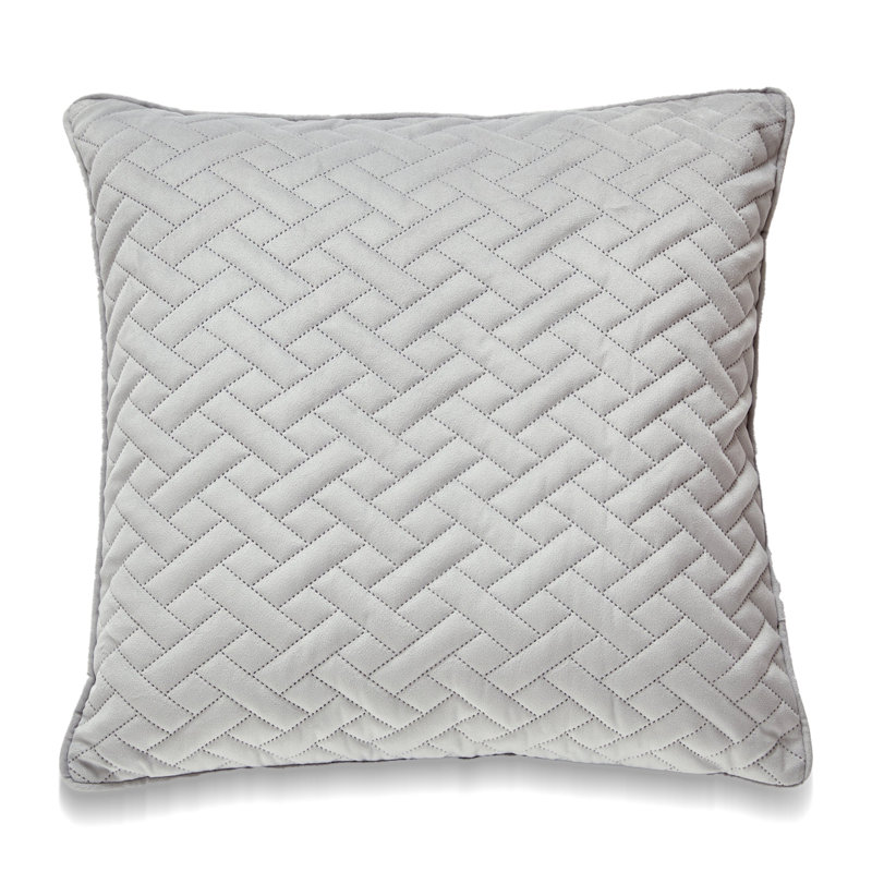 Oreiller réversible LOS AGENLES, Plumes, Gris, H 12 po x l 18 po