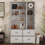 Vitrine en bois avec tiroirs H 78,7 po x l 47,2 po-92616383