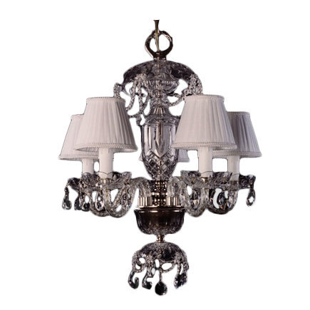 Dew 5 - Light Shaded Chandelier, Polished Chrome Plated