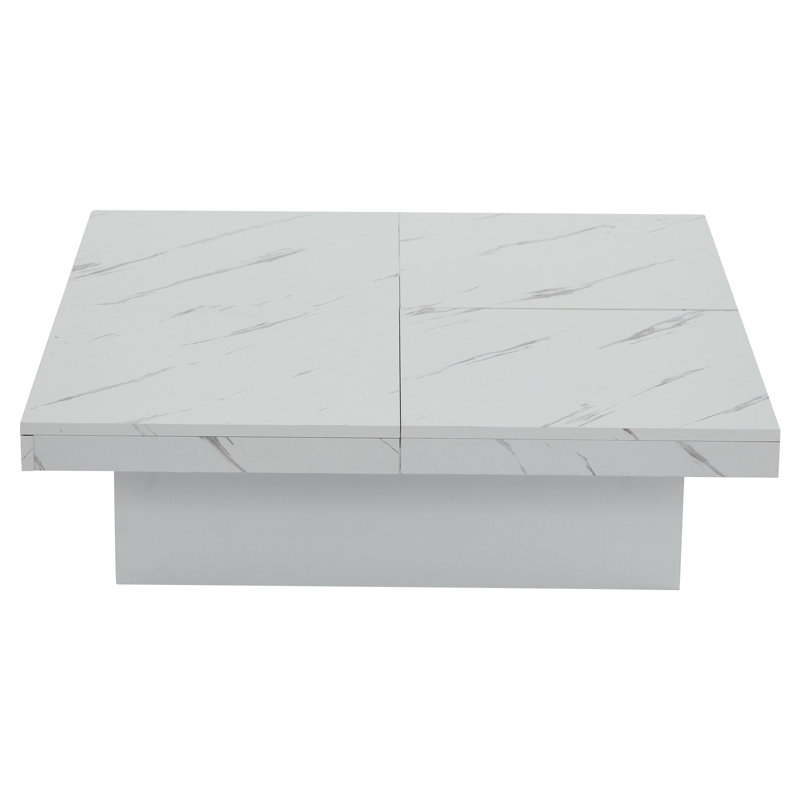 Coffee Table with Storage, White