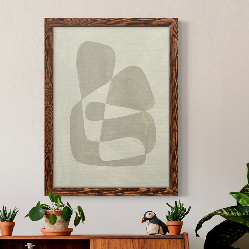 Toile encadrée de qualité supérieure Soft Soft Shape II - prête à être accrochée, H 38 po x l 28 po x P 1 po, Érable encadré