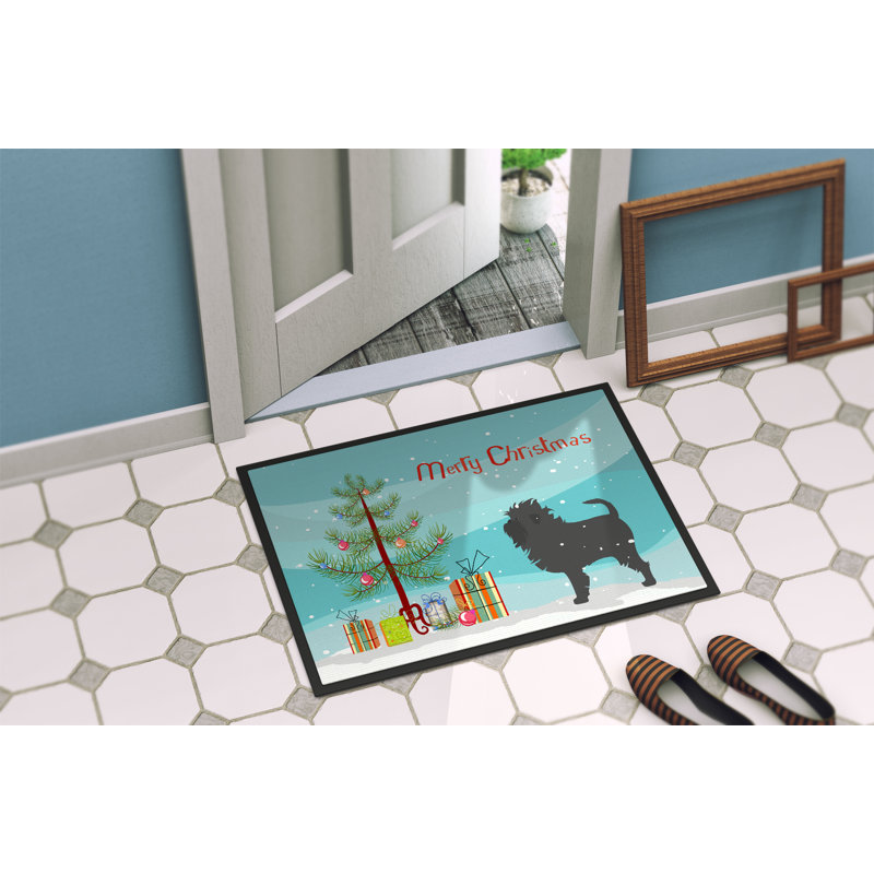 Tapis de porte d’intérieur anti-dérapant affenpinscher, Rectangle 2 pi x 3 pi