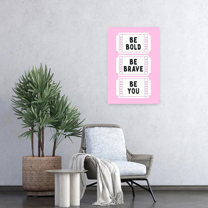Be Be Bold Bold Contemporary, art mural moderne, H 24 po x l 16 po