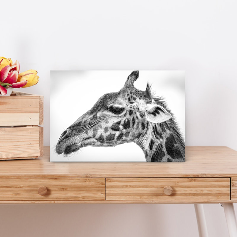 Majestic Giraffe Profile Contemporary Wall Art Print, 30.48cm H x 45.72cm W