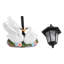Luminaire solaire de jardin 7,87 x 4,13 x 12,99 po, avec quelques cygnes-138413429