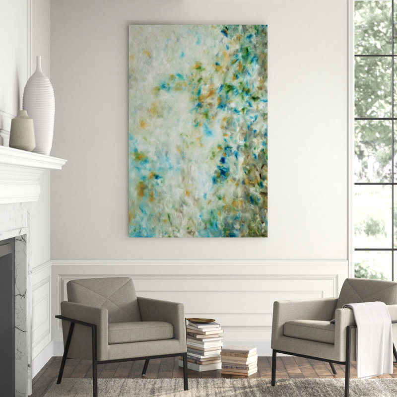 Field Of Morning Glory Print by Samuel Kane, Glass Coat, 72" H x 47" W x 1.5" D