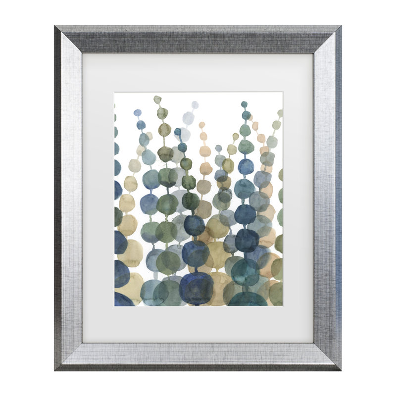 «Megan Meagher», art encadré mat «Pompom Botanical II», Argent, H 23,5 po x l 19,5 po x P 0,75 po