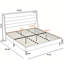 Lit plateforme tapissier avec vagues