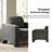 Gabriel Modern 36'' W Curved Chenille Wide Seat Armchair-700345408