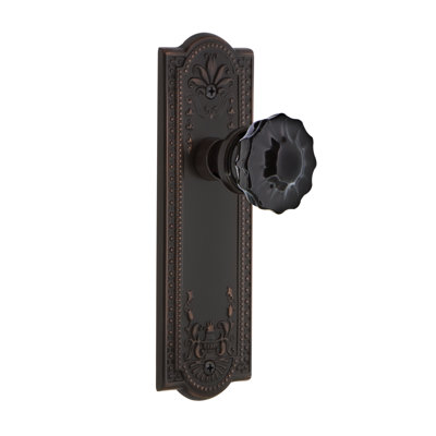 Plaque longue de porte mortaise intérieure en cristal noir avec pré