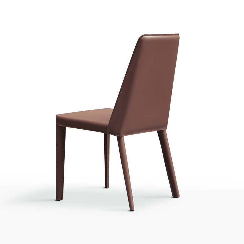Chaise d'appoint en cuir, Moka