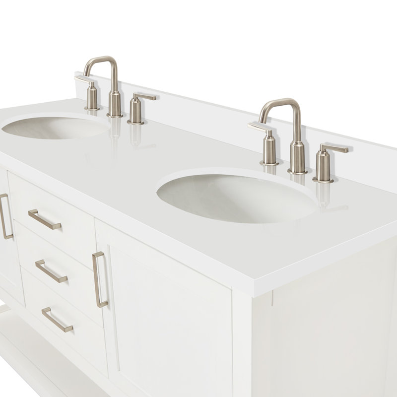 Bayhill 61'' W Double Vanity, White